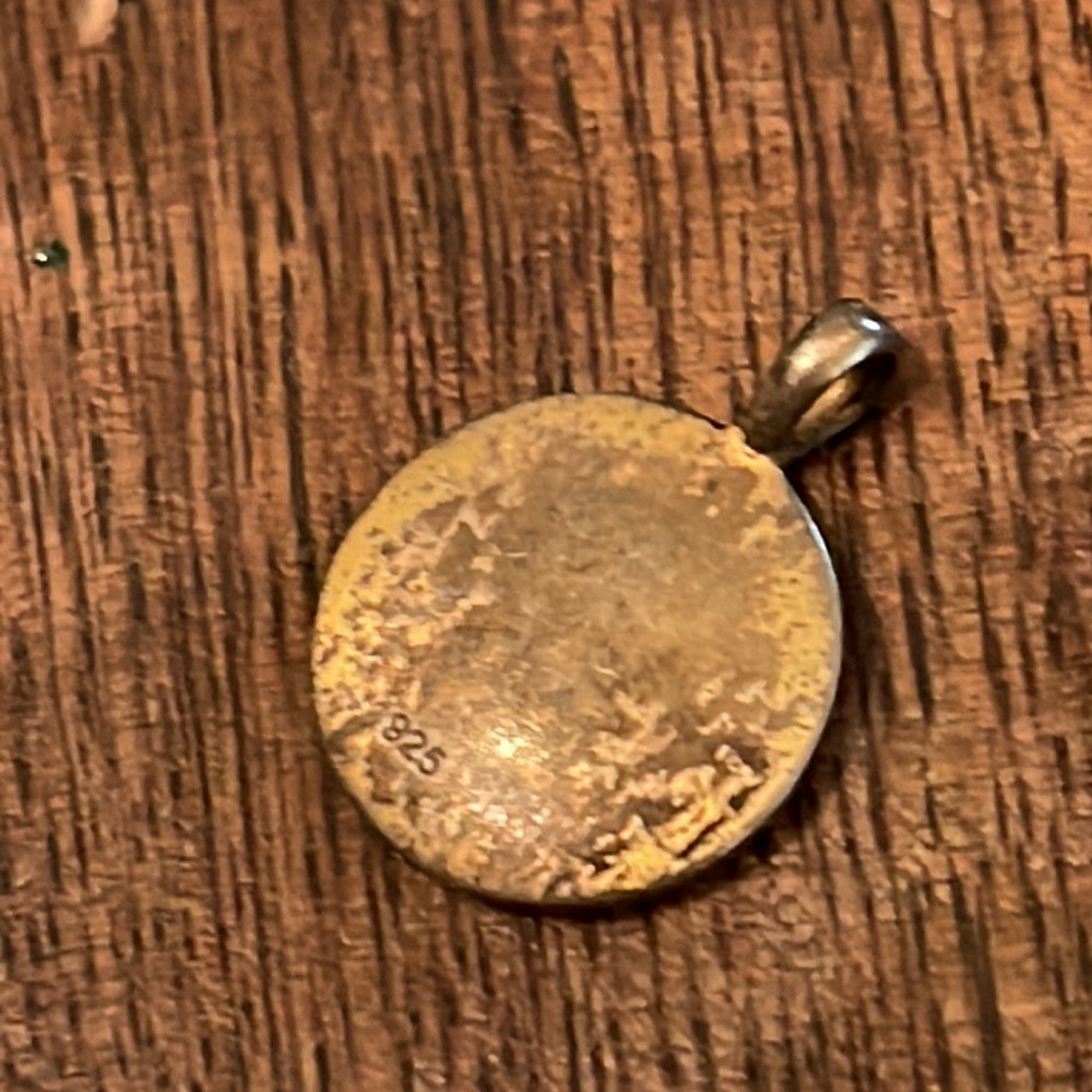 Vintage Sterling Silver A Initial Charm Pendant Gold Vermeil - Picture 4 of 4